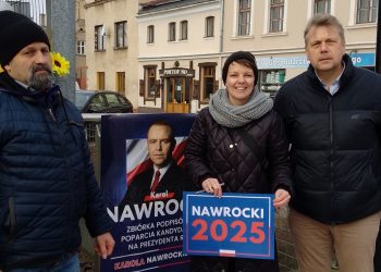 Działacze PiS-u zbierali podpisy poparcia dla Karola Nawrockiego