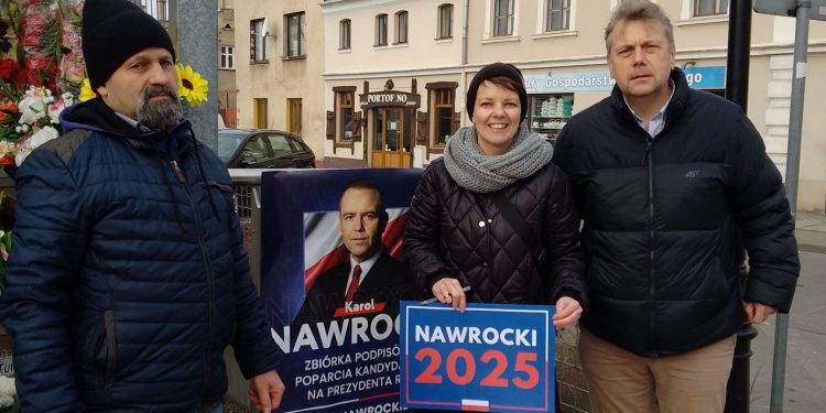 Działacze PiS-u zbierali podpisy poparcia dla Karola Nawrockiego
