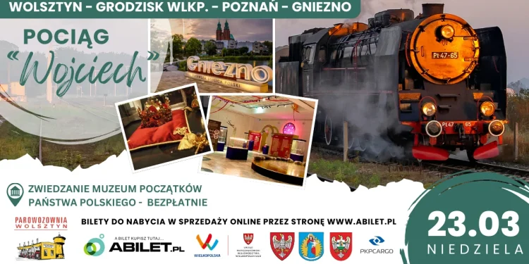 Parowóz  „Wojciech” przyjedzie do Gniezna