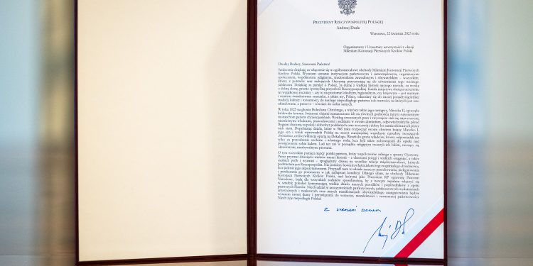 Przesłanie Prezydenta RP do Organizatorów i Uczestników uroczystości z okazji Milenium Koronacji Pierwszych Królów Polski