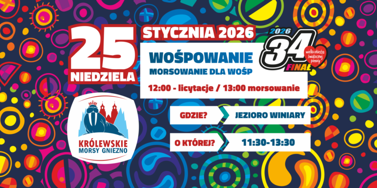 Morsowanie dla WOŚP w Gnieźnie. Unikalne fanty na licytacje, gorąca atmosfera na plaży