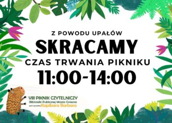 Z powodu upałów zmiana w programie Pikniku Czytelniczego w Gnieźnie