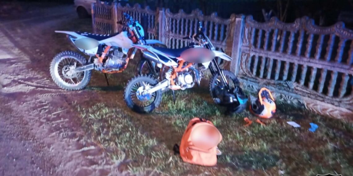 13-latka najechała na 16-latka – dramatyczny wypadek na motocyklach crossowych pod Witkowem